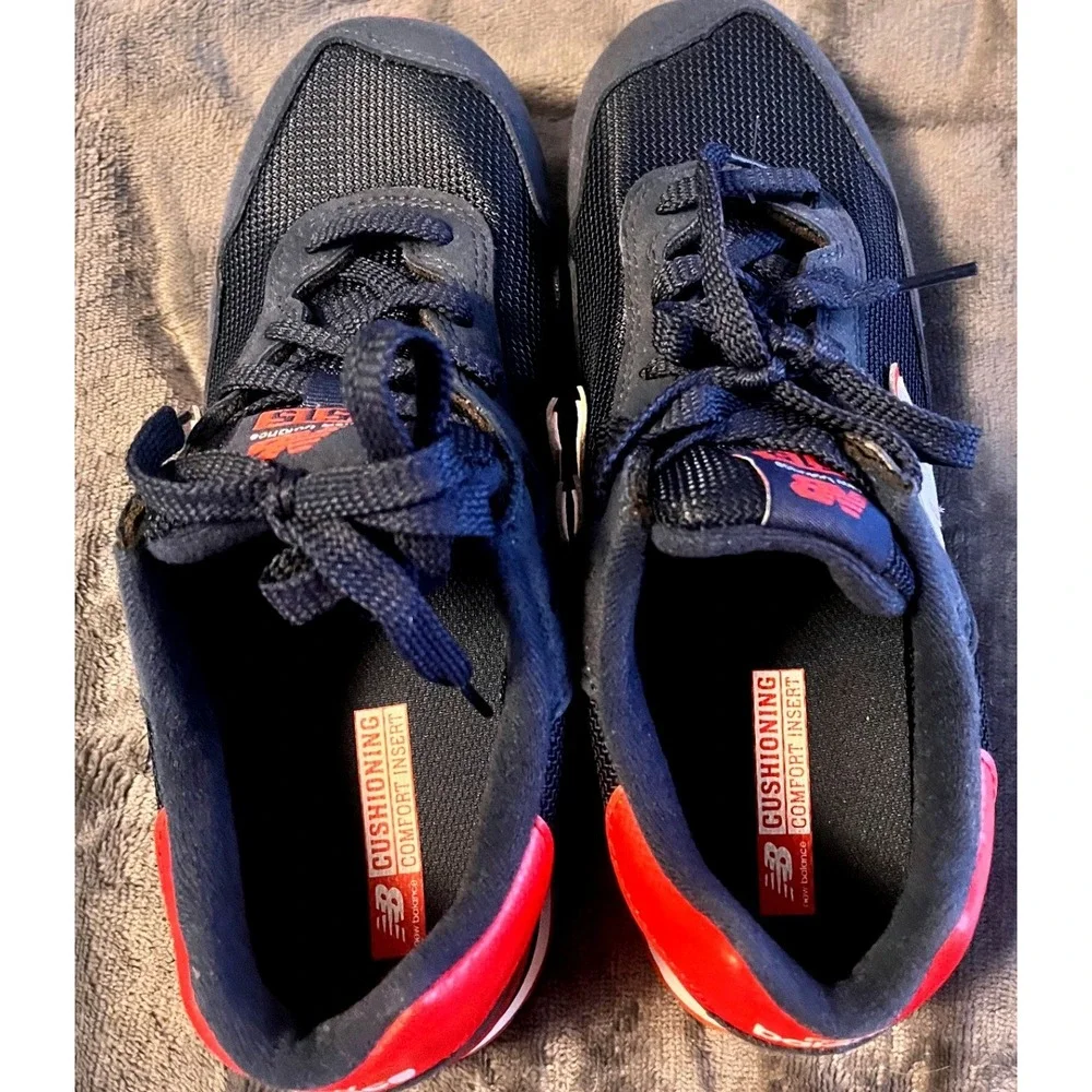 New Balance 515 Navy Blue‎ Red Kids Big Boys Sneakers GC515KNR Size 6 US